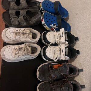 Kids White and Black Sneakers